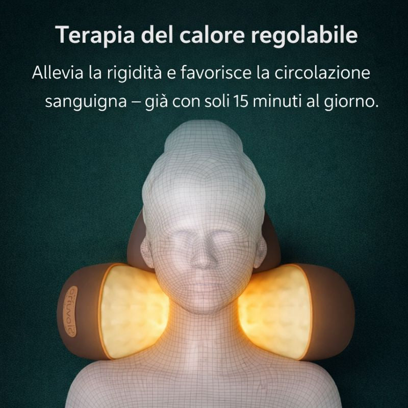 Ergovita™ – Cuscino Massaggiante con Calore per Collo e Spalle